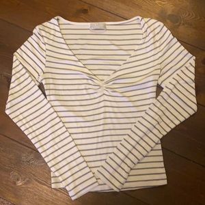 Urban Outfitters Ribbed Striped Stretchy Top